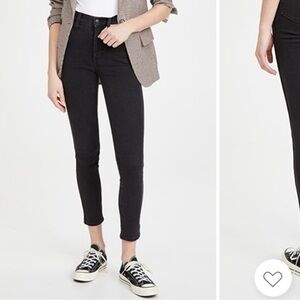 Madewell 10" High-Rise Skinny Jeans in Black 26T